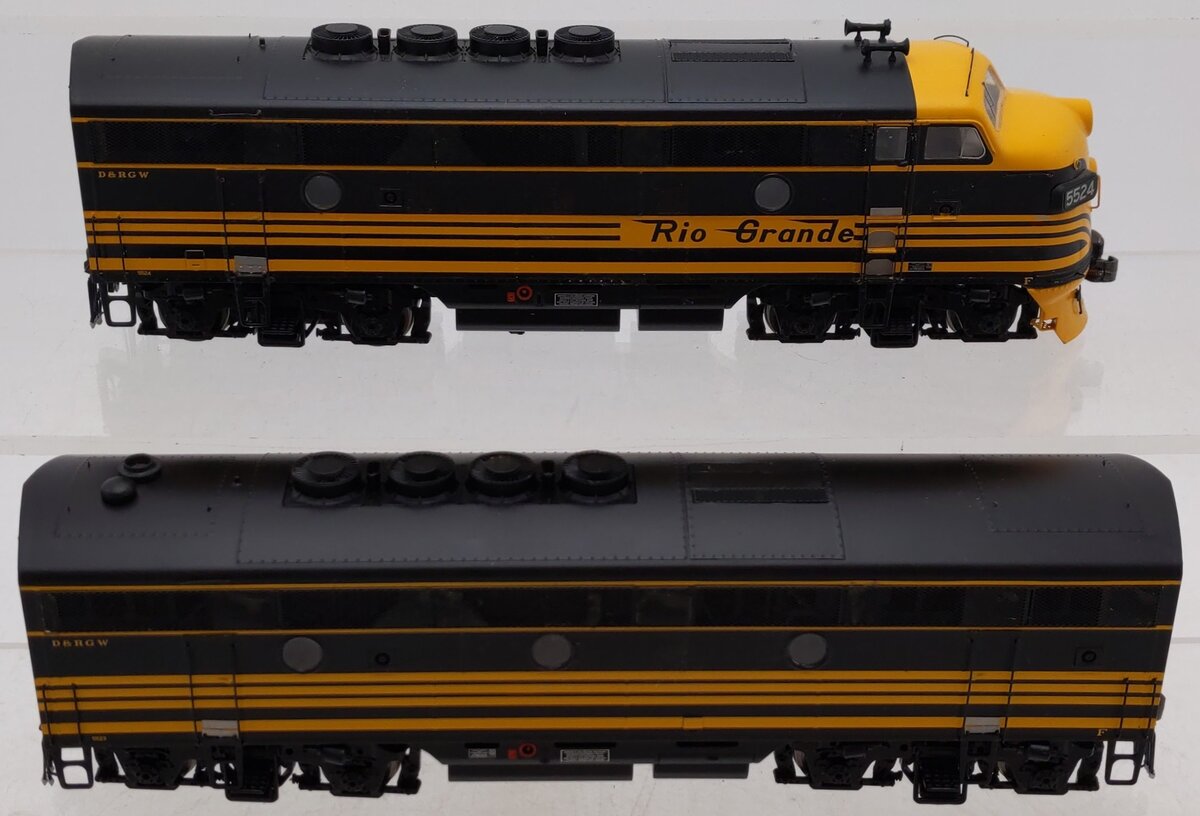 Athearn G22334 HO D&RGW F3 A/B Diesel Locomotive with DCC & Sound #5524, #5523 EX/Box