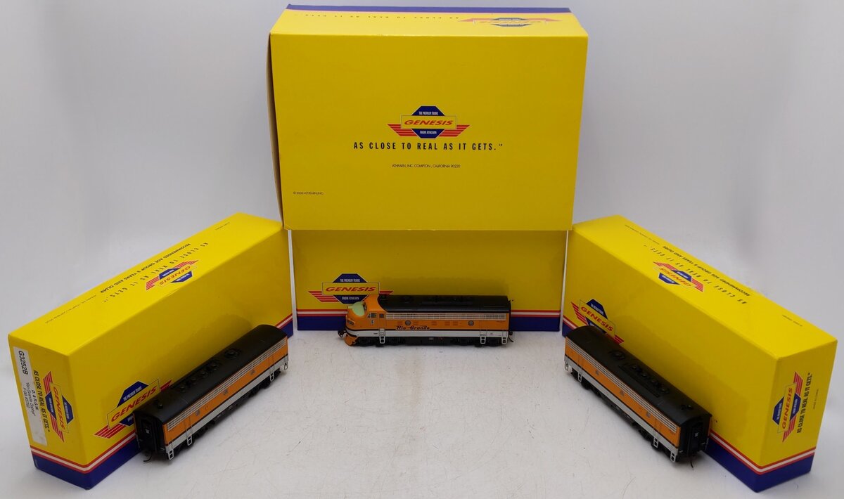 Athearn G3252 HO Scale D.&R.G.W. "Rio Grande Zephyr" F-9 ABB Diesel Set EX/Box