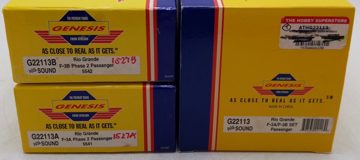 Athearn G22113 HO Scale Rio Grande Diesel Locomotive (Set of 2) EX/Box
