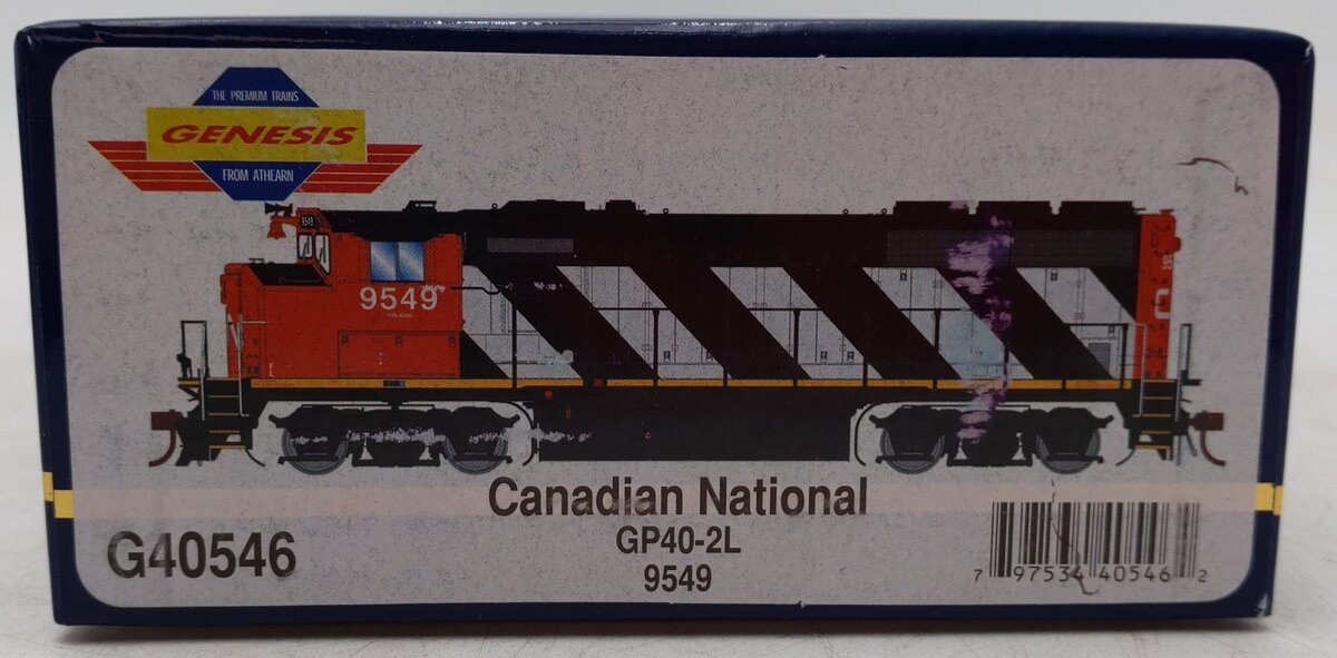Athearn G40546 HO Canadian National GP40-2L Powered Diesel Locomotive #9549 EX/Box