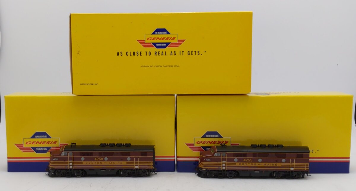 Athearn G15801 HO Boston & Maine F-2A/F-2B Diesel Locomotive Set w/DCC & Sound LN/Box