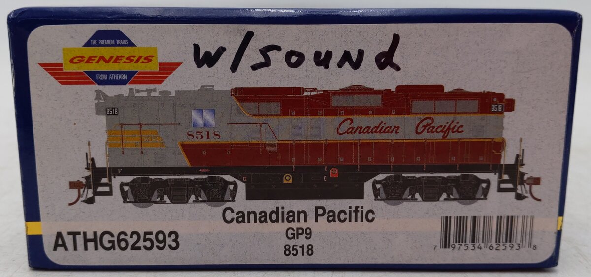 Athearn ATHG62593 HO Scale Canadian Pacific Diesel Locomotive #8518 w/ Sound EX/Box