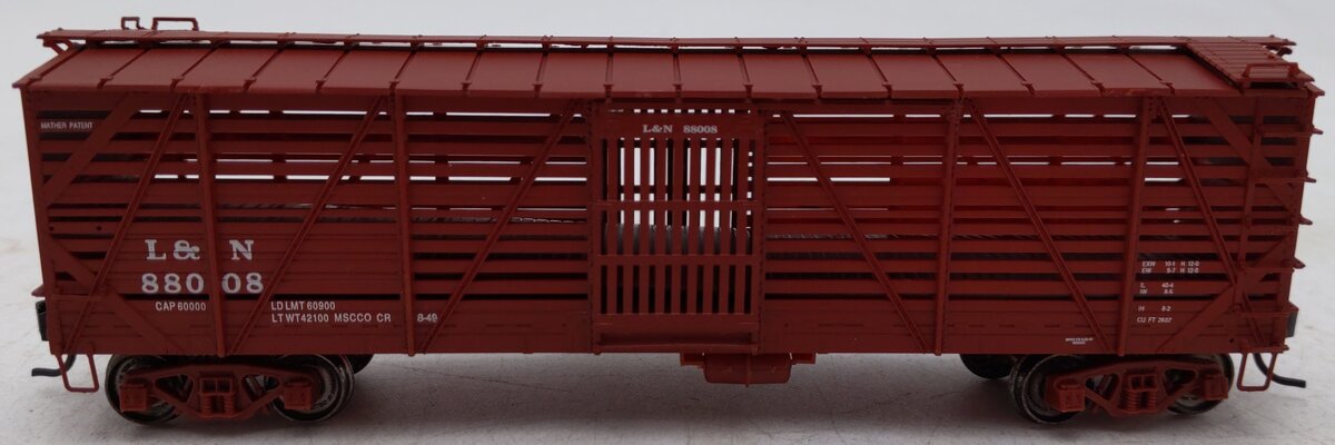 Proto 2000 88008  HO Scale L&N 40' Single Deck Stock Car EX/Box