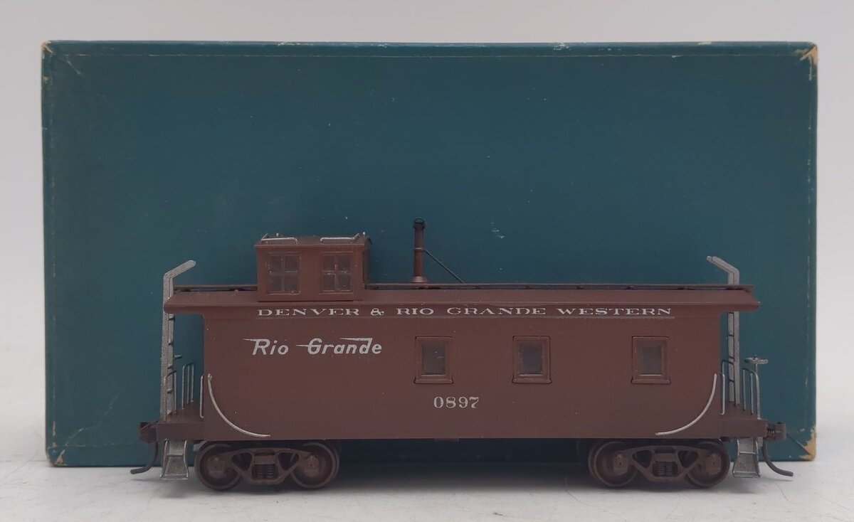 Lambert HO BRASS D&RGW Caboose #0897 - Painted EX/Box