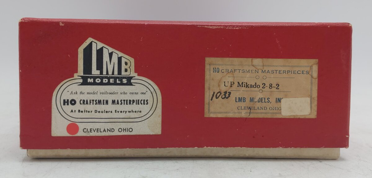 LMB HO Scale BRASS UP Mikado 2-8-2 Steam Locomotive w/ Tender #2294 - Painted VG/Box