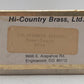 Hi-Country Brass 4716 HO BRASS Plated California Zephyr Dome Coach EX/Box