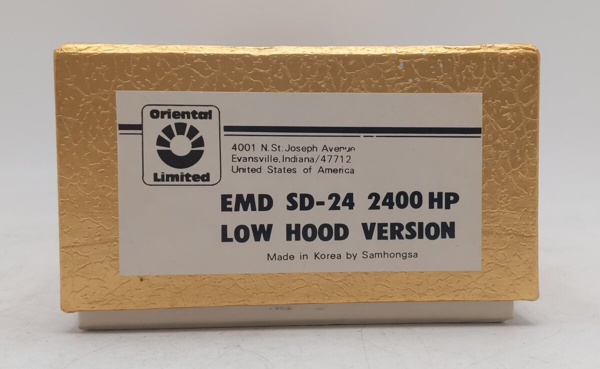 Oriental Limited HO Scale BRASS EMD SD-24 2400HP Diesel Locomotive - Unpainted EX/Box