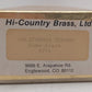 Hi-Country Brass 4716 HO BRASS Plated California Zephyr Dome Coach EX/Box