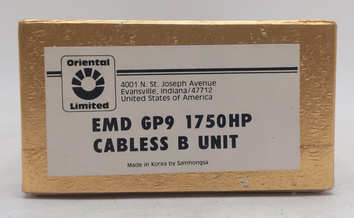 Oriental Limited HO BRASS EMD GP9 1750HP Cabless B Unit Diesel Loco - Unpainted VG/Box