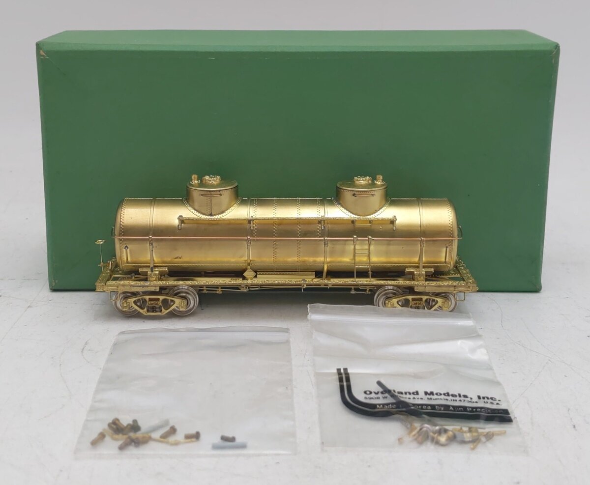 Overland 3131 HO Brass ACF 8,000 Gal. Double Dome Tank Car - Unpainted EX/Box