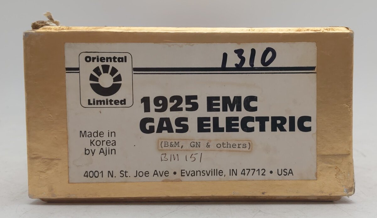 Oriental Limited HO Scale B&M 1925 EMC Gas Electric Motor Car #151 - Painted/Box