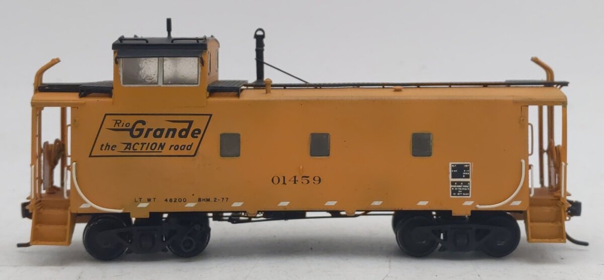 Overland OMI-1127 HO BRASS D&RGW Steel Caboose #01459 - Painted/Box