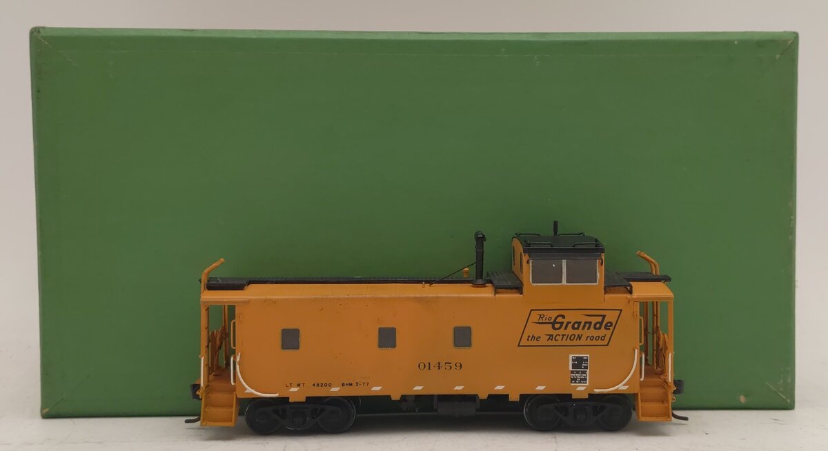 Overland OMI-1127 HO BRASS D&RGW Steel Caboose #01459 - Painted/Box