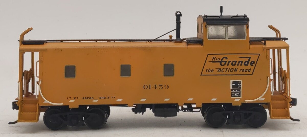 Overland OMI-1127 HO BRASS D&RGW Steel Caboose #01459 - Painted/Box