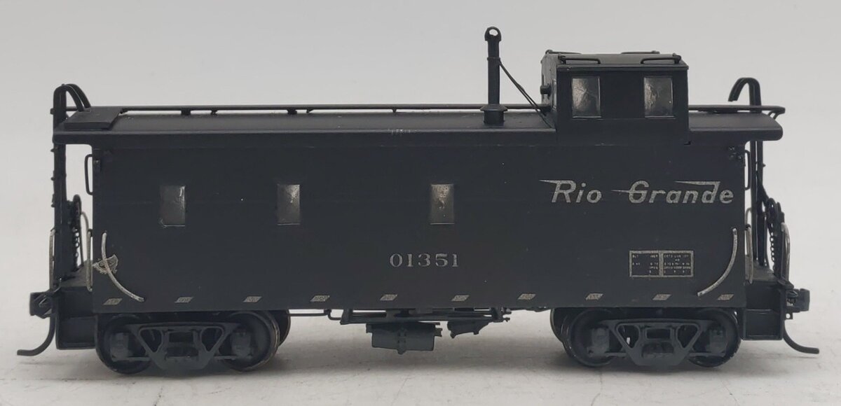 Overland 1156 HO Scale BRASS D&RGW 'Steel' Caboose #01351 - Painted/Box