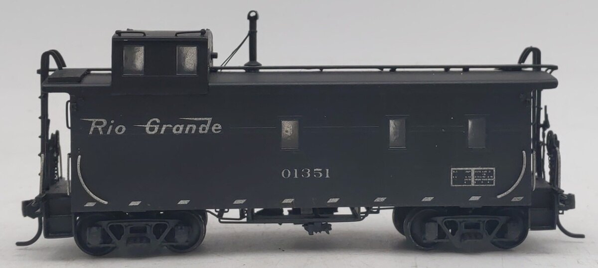 Overland 1156 HO Scale BRASS D&RGW 'Steel' Caboose #01351 - Painted/Box