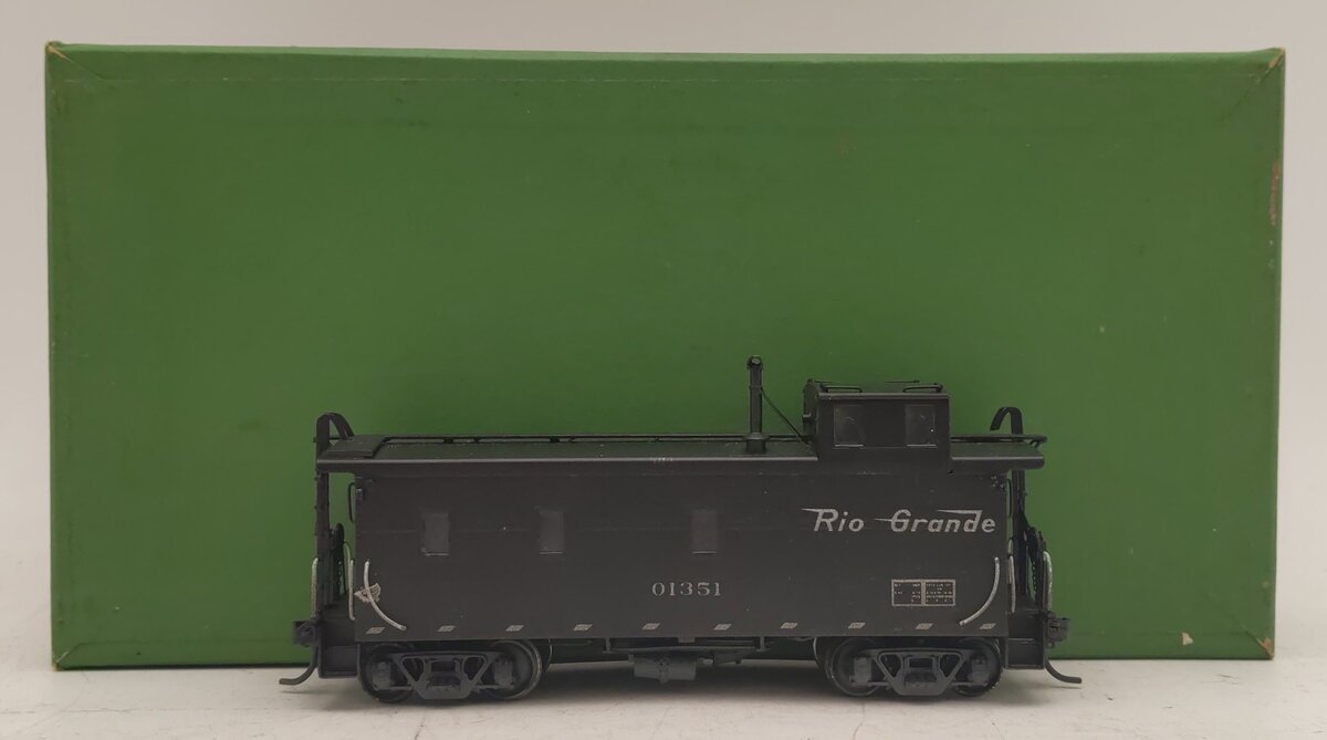 Overland 1156 HO Scale BRASS D&RGW 'Steel' Caboose #01351 - Painted/Box