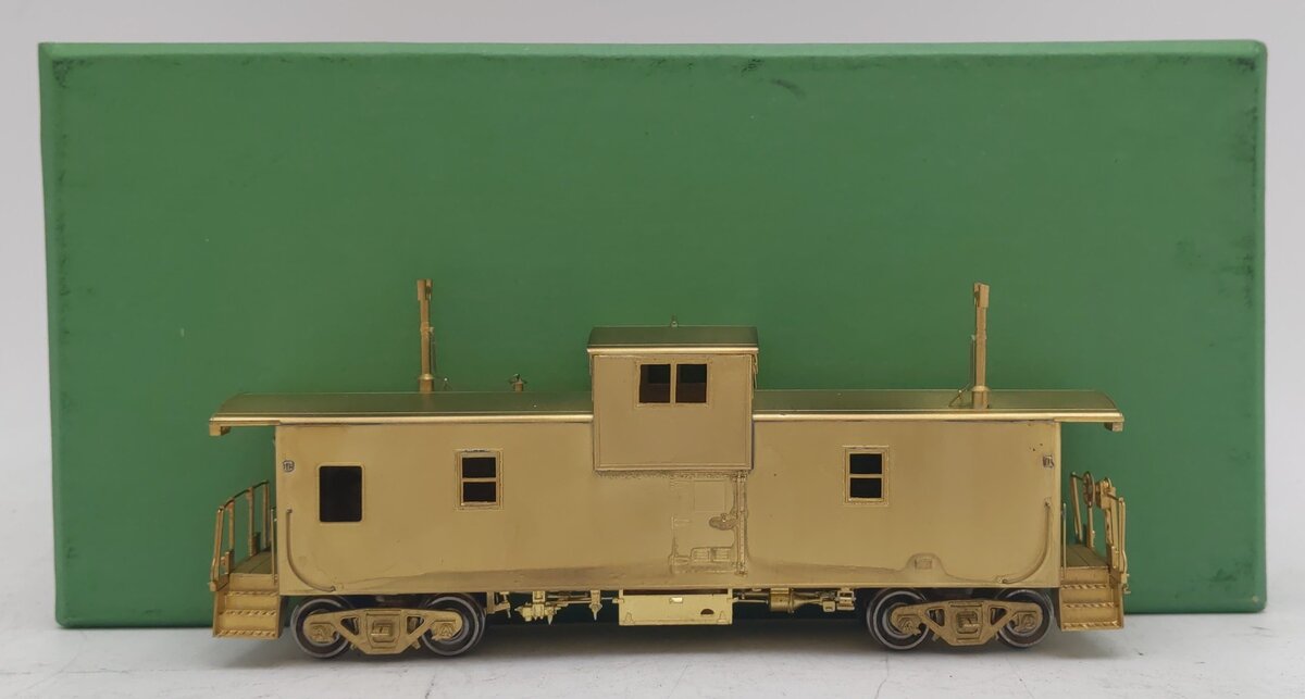 Overland OMI-3862 HO BRASS BC Rail Wide Vision Caboose - Unpainted EX/Box