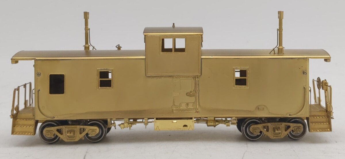 Overland OMI-3862 HO BRASS BC Rail Wide Vision Caboose - Unpainted EX/Box