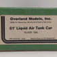 Overland 3029 HO BRASS 61' 15,000 Gallon Liquid Air Tank Car - Painted/Box