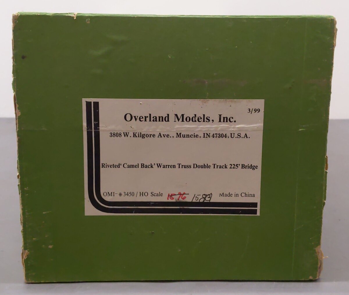 Overland 3450 Riveted Camel Back Warren Truss Double Track 225' Bridge EX/Box