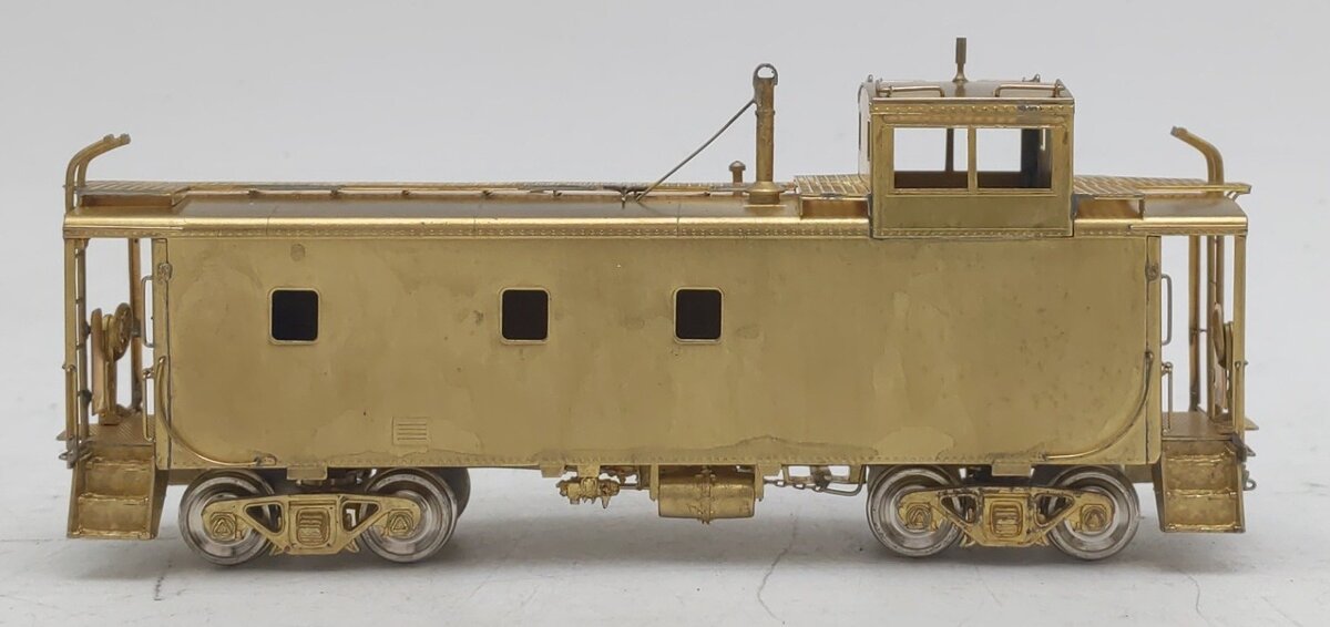Overland 1184 HO Scale BRASS D&RGW Steel Caboose - Unpainted EX/Box