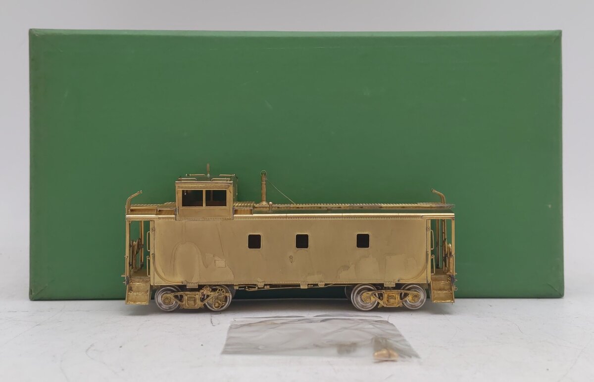Overland 1184 HO Scale BRASS D&RGW Steel Caboose - Unpainted EX/Box