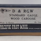 PFM HO BRASS D&RGW Wood Caboose - Painted EX/Box