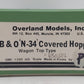 Overland 1390 HO Scale BRASS B&O 'N-34' Covered Hopper #630502 - Painted/Box