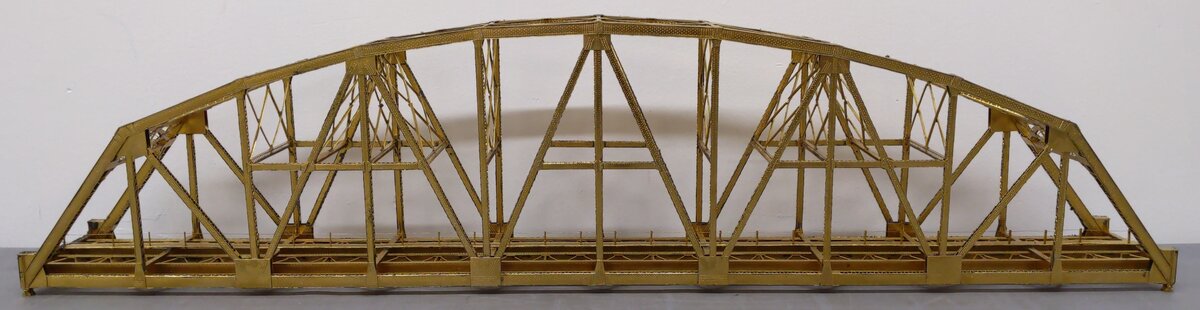 Precision Brass HO Scale BRASS Riveted Camelback Truss Bridge - Unpainted VG/Box