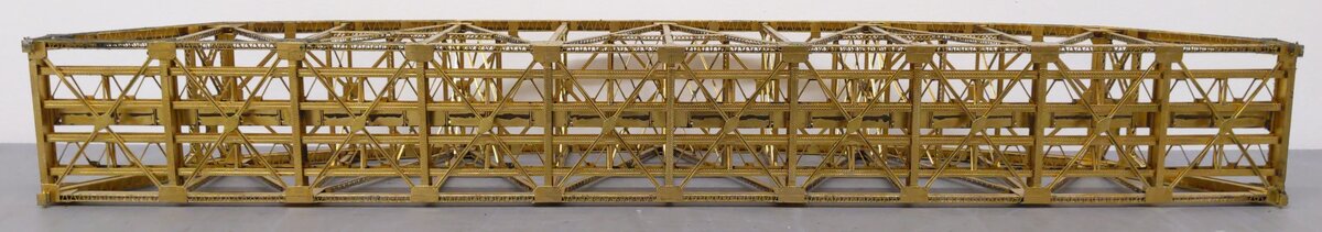 Precision Brass HO Scale BRASS Riveted Camelback Truss Bridge - Unpainted VG/Box