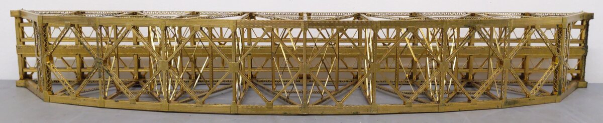 Precision Brass HO Scale BRASS Riveted Camelback Truss Bridge - Unpainted VG/Box