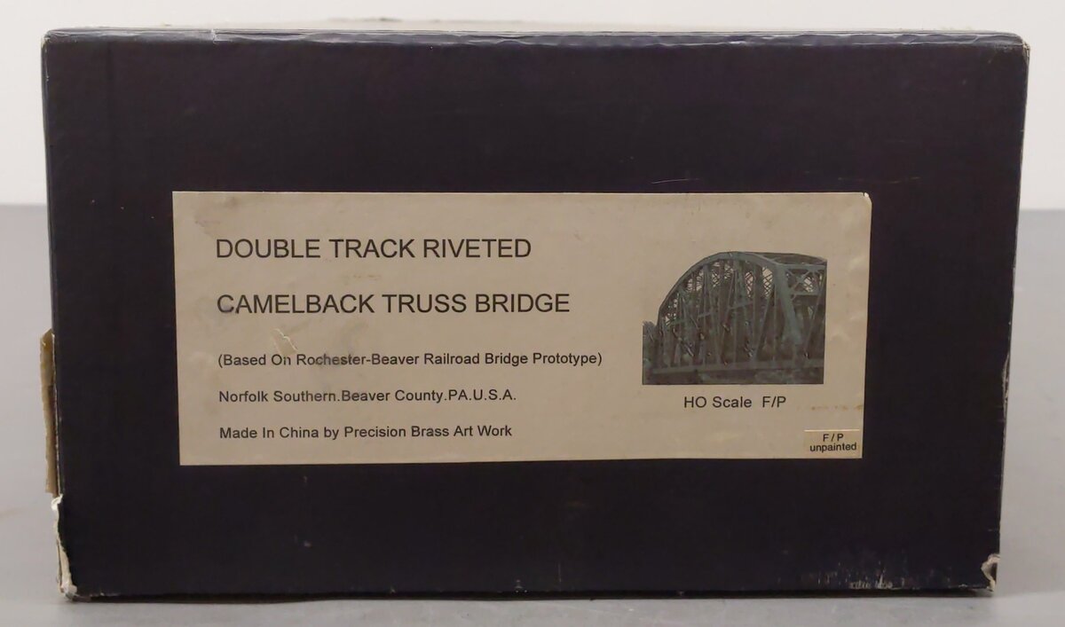 Precision Brass HO Scale BRASS Riveted Camelback Truss Bridge - Unpainted VG/Box