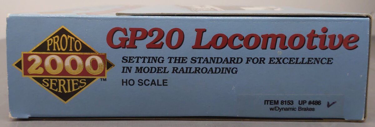 Proto 2000 8153 HO Scale Union Pacific GP20 Diesel Locomotive #486 EX/Box