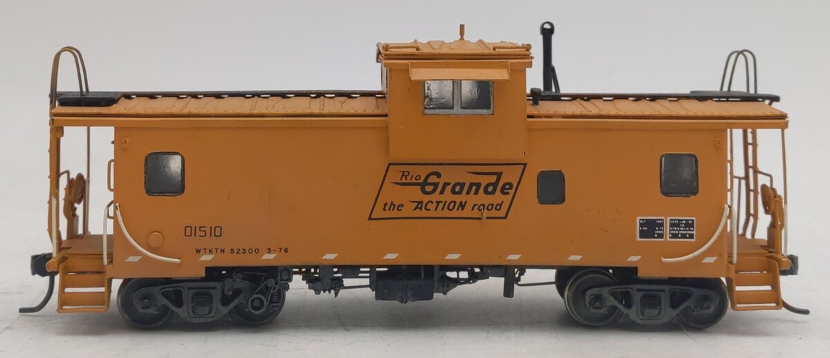 Overland OMI-1154 HO BRASS D&RGW Wide Vision Caboose #01510 - Painted EX/Box