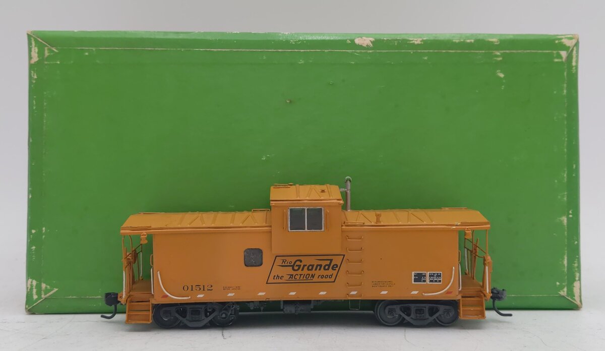 Overland HO BRASS DRGW Wide Vision Ce-6/Ce-8 Caboose #01512 - Painted/Box