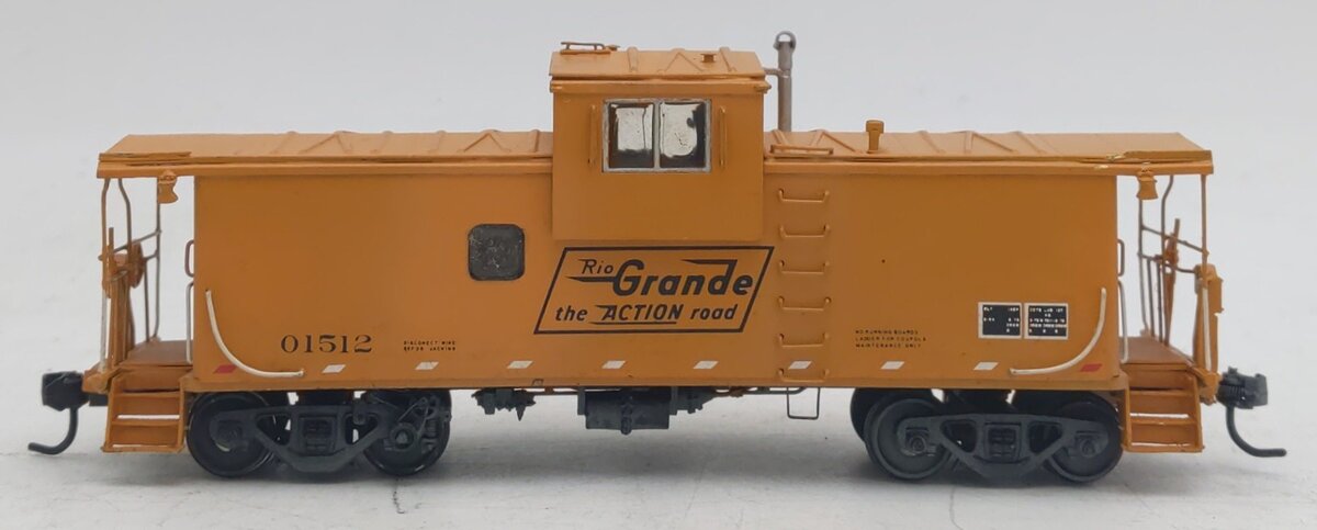 Overland HO BRASS DRGW Wide Vision Ce-6/Ce-8 Caboose #01512 - Painted/Box