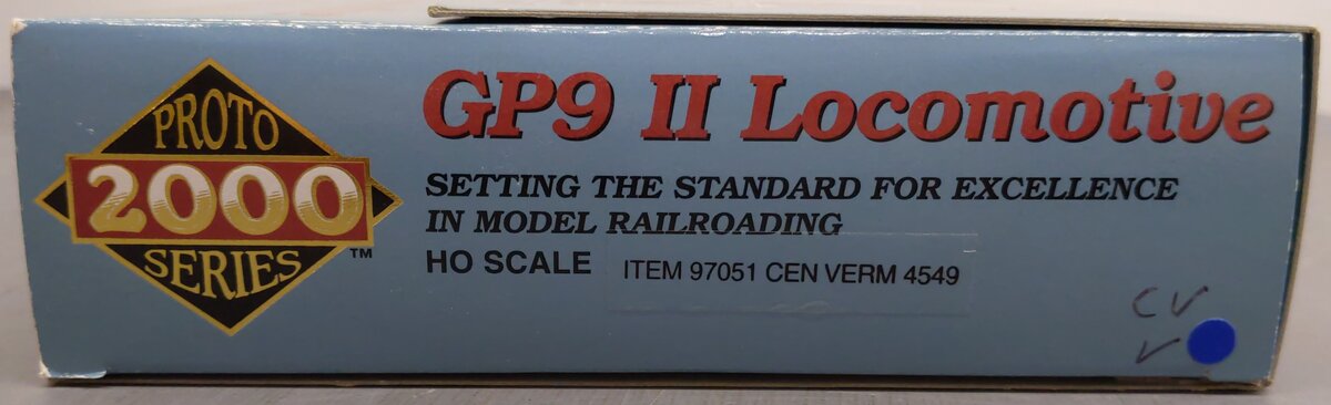 Proto 2000 97051 HO Central Vermont GP9 Diesel Locomotive #4549 EX/Box