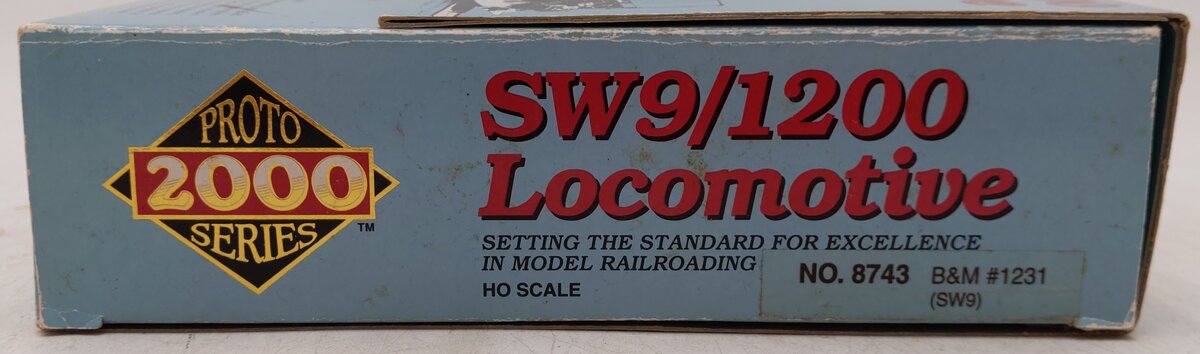 Proto 2000 8743 Boston Maine SW9 Diesel Switcher Locomotive #1231 VG/Box