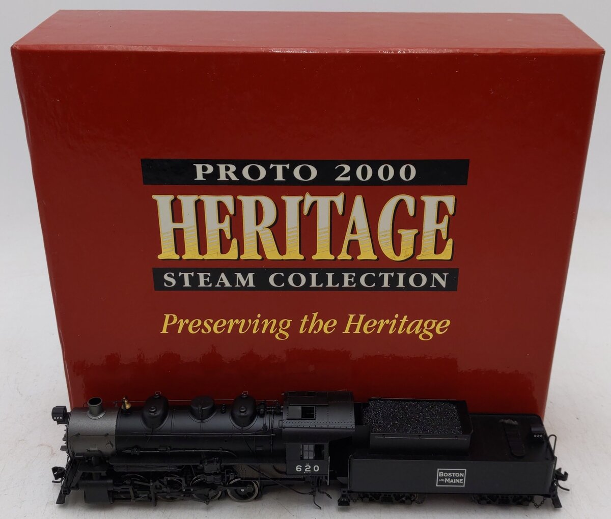 Proto 2000 23304 HO Scale Boston And Maine Steam Loco And Tender #620 EX/Box