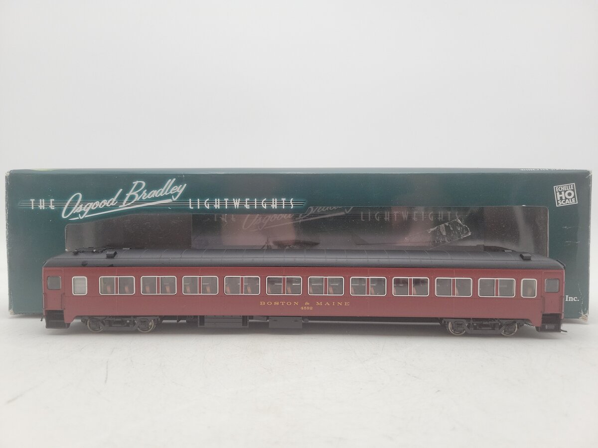 Rapido Trains 109051 HO Boston & Maine PS Osgood-Bradley 10-Window Coach #4592 EX/Box