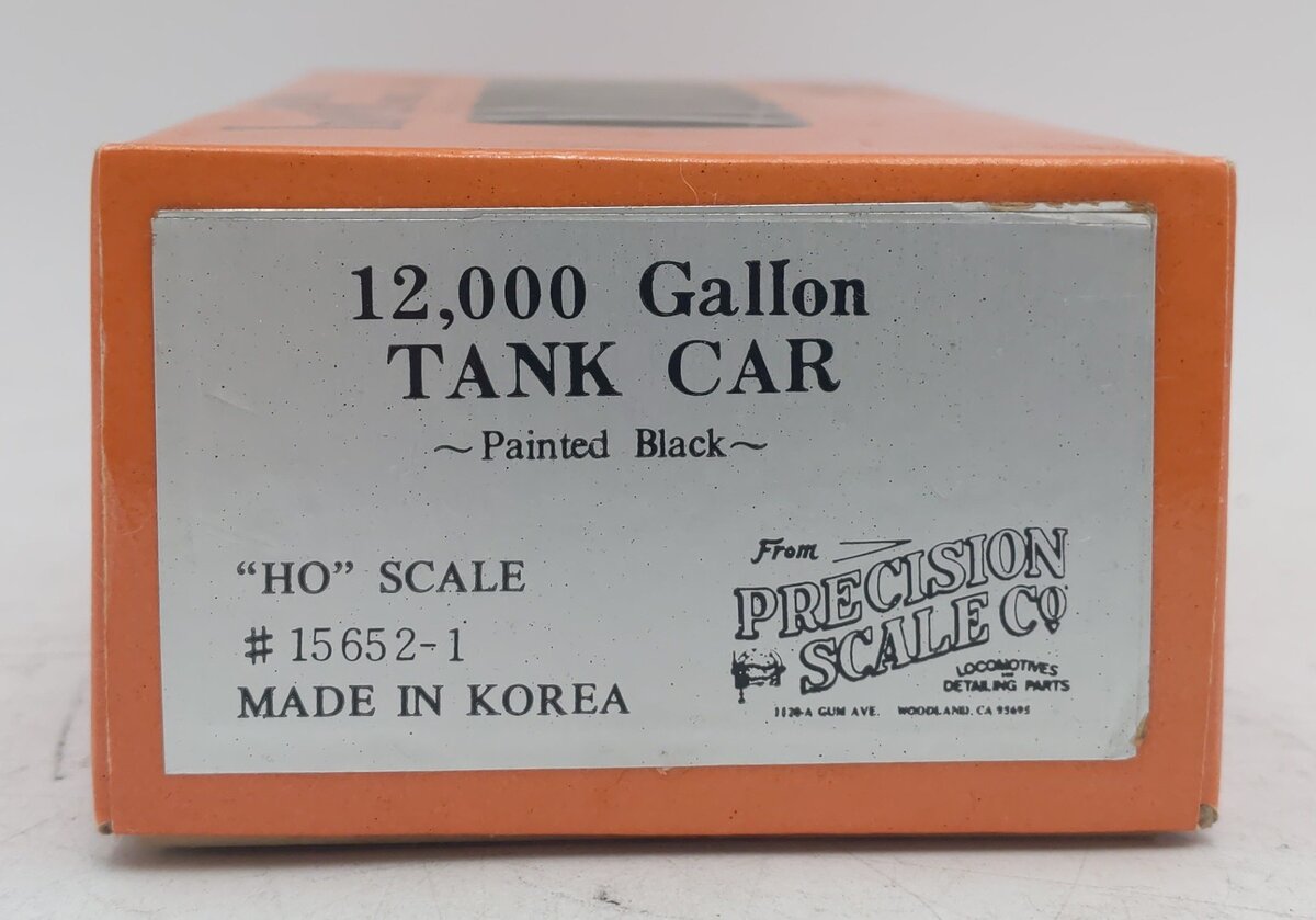 Precision Scale Company 15652-1 HO BRASS 12,000 Gallon Tank Car - Unpainted VG/Box