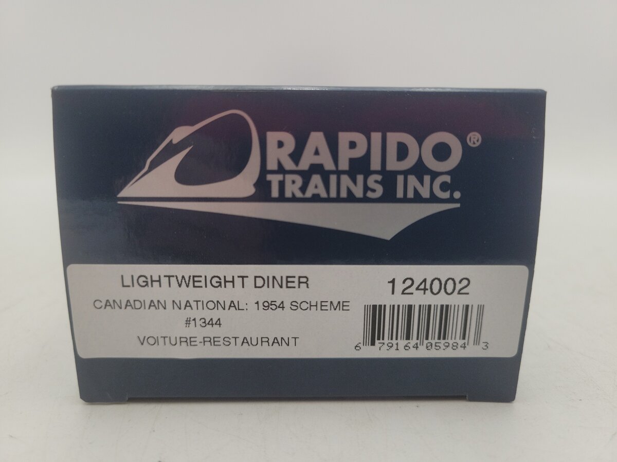 Rapido Trains 124002 HO CN P-S Lightweight 40 Seat Dining Car #1344 EX/Box