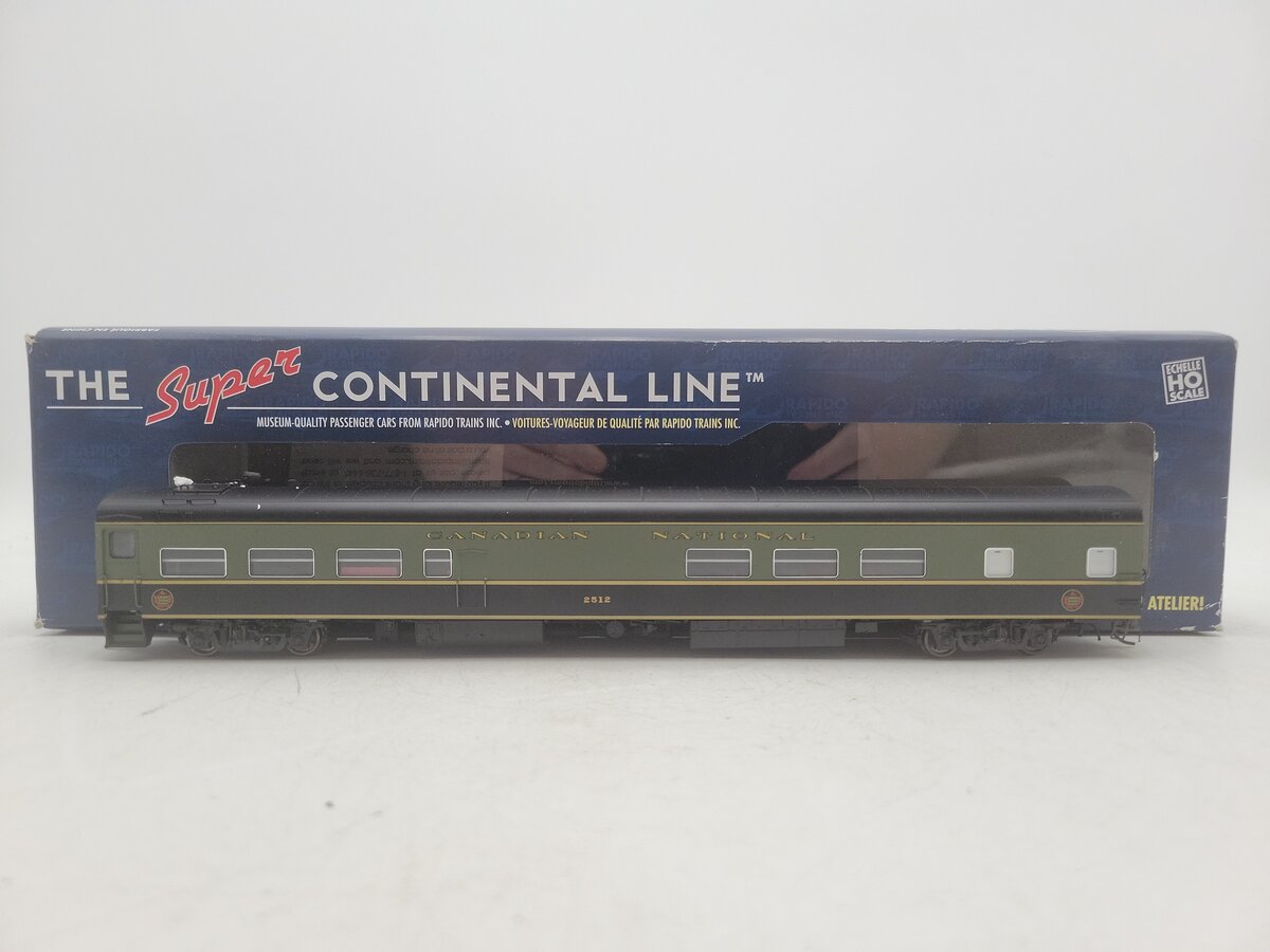 Rapido Trains 103009 HO Canadian National Cafe-Bar-Lounge #2512 EX/Box