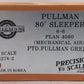 Precision Scale Co. 16278-2 HO Scale BRASS Pullman Green PTD 80' Sleeper Car EX/Box