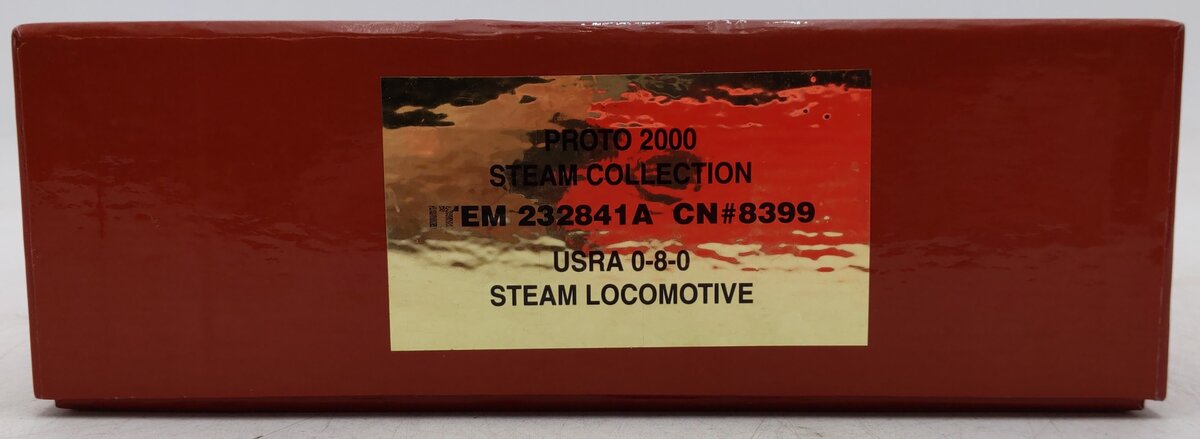 Proto 2000 232841A HO Canadian National USRA 0-8-0 Steam Locomotive #8399 EX/Box