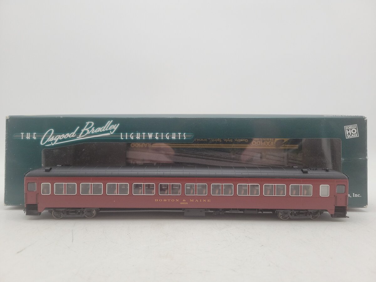 Rapido Trains 109053 HO Boston & Maine PS Osgood-Bradley 10-Window Coach #4608 EX/Box