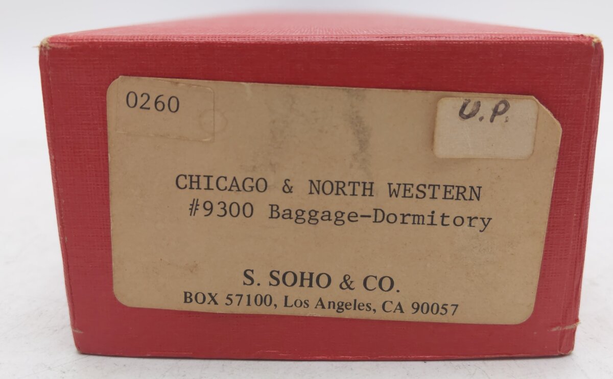 S. Soho & Co. 0260 HO Chicago & Northwestern Baggage-Dormitory Car #9300-Painted/Box