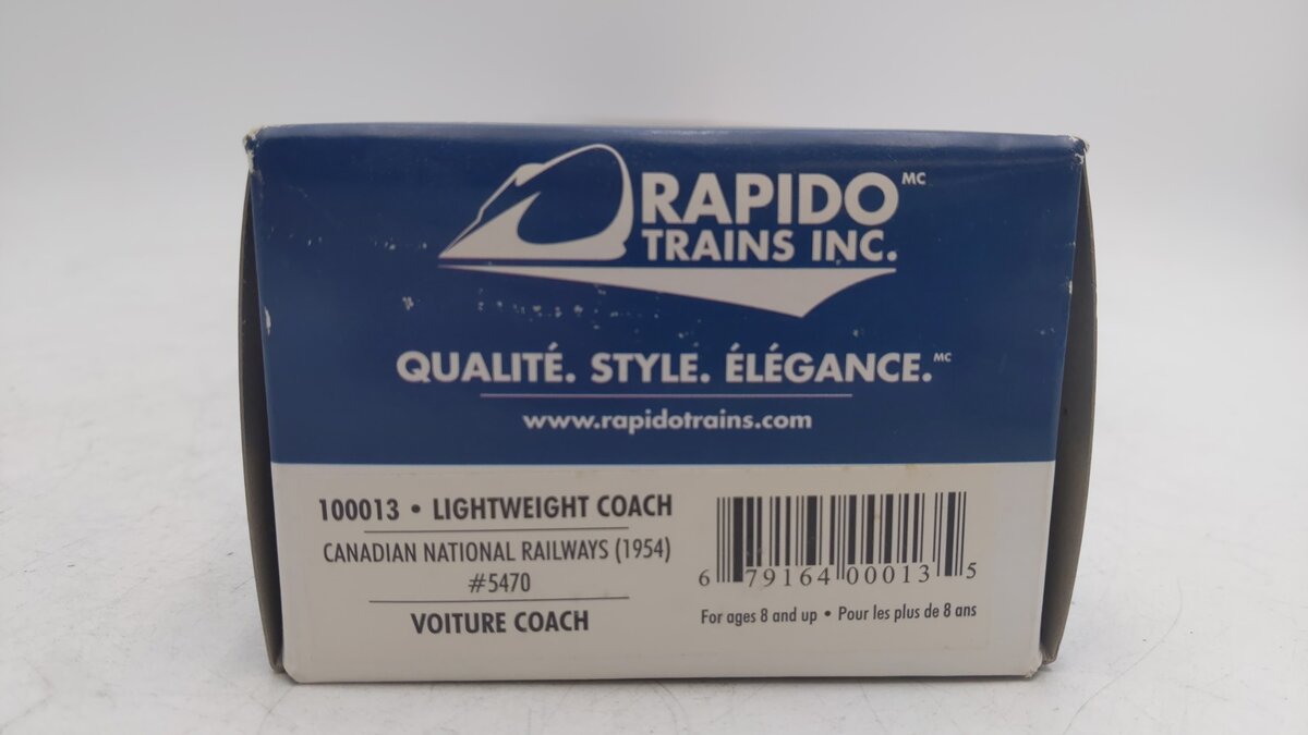 Rapido Trains 100013 HO Canadian National Railways Lightweight Coach #5470 EX/Box