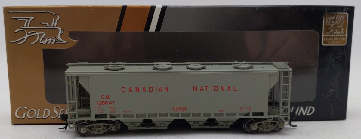 True Line Trains 300320 HO Scale Canadian National 4-Bay Hopper Car #135647 LN/Box